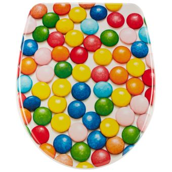 WC-Sitz DIAQUA Nice Colorful aus Duroplast, mit Absenkautomatik - Top-Produkte: Wäschekörbe, Duschvorhänge, WC-Deckel, Seifenspender, Duschbrausen, Badteppiche & mehr - Top-Marken: Spirella, Laufen, Diaqua, Grohe, Kleine Wolke & Co. - Fehr Badshop Schweiz