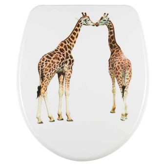 WC-Sitz DIAQUA Nice Giraffe aus Duroplast, mit Absenkautomatik - Top-Produkte: Wäschekörbe, Duschvorhänge, WC-Deckel, Seifenspender, Duschbrausen, Badteppiche & mehr - Top-Marken: Spirella, Laufen, Diaqua, Grohe, Kleine Wolke & Co. - Fehr Badshop Schweiz