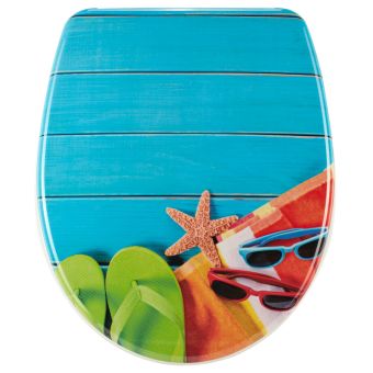 WC-Sitz DIAQUA Nice Plank aus Duroplast, mit Absenkautomatik - Top-Produkte: Wäschekörbe, Duschvorhänge, WC-Deckel, Seifenspender, Duschbrausen, Badteppiche & mehr - Top-Marken: Spirella, Laufen, Diaqua, Grohe, Kleine Wolke & Co. - Fehr Badshop Schweiz