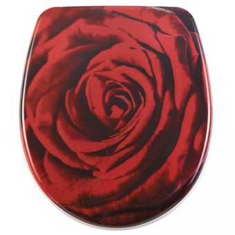 WC-Sitz DIAQUA Nice Rose aus Duroplast, mit Absenkautomatik - Top-Produkte: Wäschekörbe, Duschvorhänge, WC-Deckel, Duschbrausen, Badezimmerteppiche & mehr - Top-Marken: Spirella, Laufen, Diaqua, Grohe, Geberit , Kleine Wolke & Co. - Fehr Badshop Schweiz