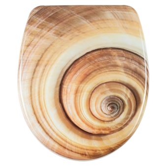 WC-Sitz DIAQUA Nice Sea Shell aus Duroplast, mit Absenkautomatik - Top-Produkte: Wäschekörbe, Duschvorhänge, WC-Deckel, Seifenspender, Duschbrausen, Badteppiche & mehr - Top-Marken: Spirella, Laufen, Diaqua, Grohe & Co. - Fehr Badshop Schweiz