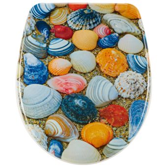 WC-Sitz DIAQUA Nice Shell aus Duroplast, mit Absenkautomatik - Top-Produkte: Wäschekörbe, Duschvorhänge, WC-Deckel, Seifenspender, Duschbrausen, Badteppiche & mehr - Top-Marken: Spirella, Laufen, Diaqua, Grohe, Kleine Wolke & Co. - Fehr Badshop Schweiz