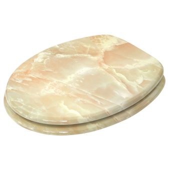 WC-Sitz Sanilo Marmor Natur aus Holzfaserplatten - mit Absenkautomatik - Fehr Badshop Schweiz