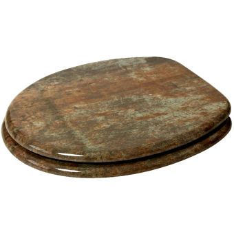WC-Sitz Sanilo Rusty aus Holzfaserplatten - mit Absenkautomatik - Fehr Badshop Schweiz