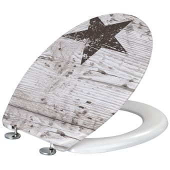 Wenko WC-Sitz Star aus Duroplast - Top-Produkte: Wäschekörbe, Duschvorhänge, WC-Deckel, Seifenspender, Duschbrausen, Badezimmerteppiche & mehr - Top-Marken: Spirella, Laufen, Diaqua, Grohe, Kleine Wolke & Co. - Fehr Badshop Schweiz