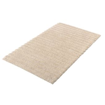 Badteppich Kleine Wolke Yara aus recycelter Baumwolle - natur - 60 x 100 cm - geeignet für Fussbodenheizung - Fehr Badshop Schweiz