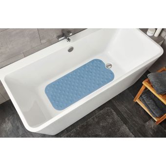 Badewanneneinlage Kleine Wolke Eco Living Formosa - stahlblau - 40 x 90 cm - Top-Produkte: Wäschekörbe, WC-Deckel, WC-Bürsten, Duschvorhänge, Duschbrausen & mehr - Top-Marken: Spirella, Sanilo, Wenko, Hansgrohe, Geberit, Laufen, & Co. - Fehr Badshop Schwe