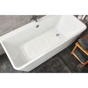 Badewanneneinlage Kleine Wolke Eco Living Formosa - weiss - 40 x 90 cm - Top-Produkte: Wäschekörbe, WC-Deckel, WC-Bürsten, Duschvorhänge, Duschbrausen & mehr - Top-Marken: Spirella, Sanilo, Wenko, Hansgrohe, Geberit, Laufen, & Co. - Fehr Badshop Schweiz