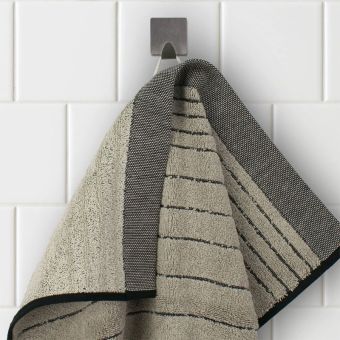 Handtuch Möve Eden Querstreifen mit Schlauchsaum - nature/black - 50 x 100 cm - Top-Produkte: Wäschekörbe, WC-Deckel, Badteppiche, Duschvorhänge, Badmöbel & mehr - Top-Marken: Kleine Wolke, Spirella, Wenko, Hansgrohe & Co - Fehr Badshop Schweiz