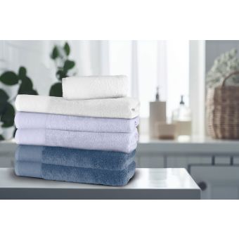 Duschtuch Kleine Wolke Eco Living Bao - 100 % Baumwolle - mare - 70 x 140 cm - Top-Produkte: Wäschekörbe, WC-Bürsten, Duschvorhänge, Seifenspender, Duschbrausen, Badteppiche - Marken: Spirella, Diaqua, Grohe, Geberit & Co. - Fehr Badshop Schweiz