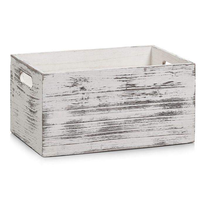 Kiste Rustic Zeller Present - 30x20x15 cm - weiss | Fehr Badshop