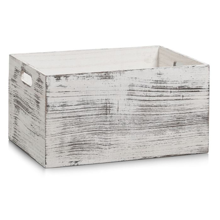 Kiste Rustic Zeller - 35x25x18 - weiss Fehr | Badshop Present cm