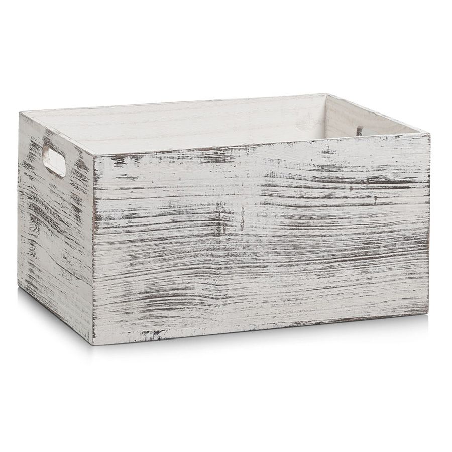 Kiste Rustic Zeller Present - 35x25x18 cm - weiss