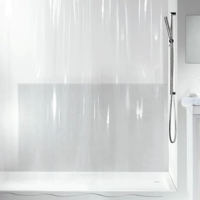 Split Duschvorhang 203x203 Cm Mit Fenster – Durchsichtig, Wasserdicht, Für Badewannen-Transferbänke