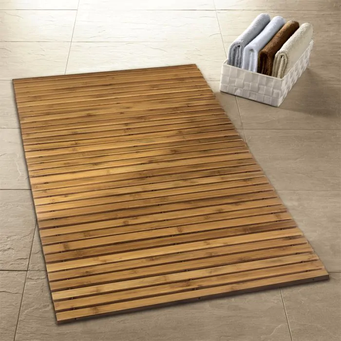 Holzmatte Kleine Wolke Level aus Bambus - 60 x 115 cm | Fehr Badshop
