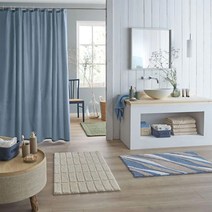 Textil-Duschvorhang Kleine Wolke Rica aus recyceltem Polyester