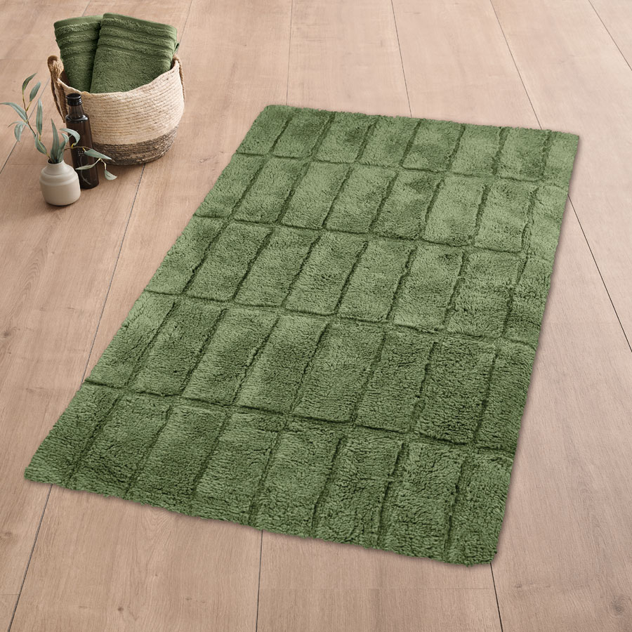 Badteppich Tiles von Kleine Wolke aus recycelter Baumwolle