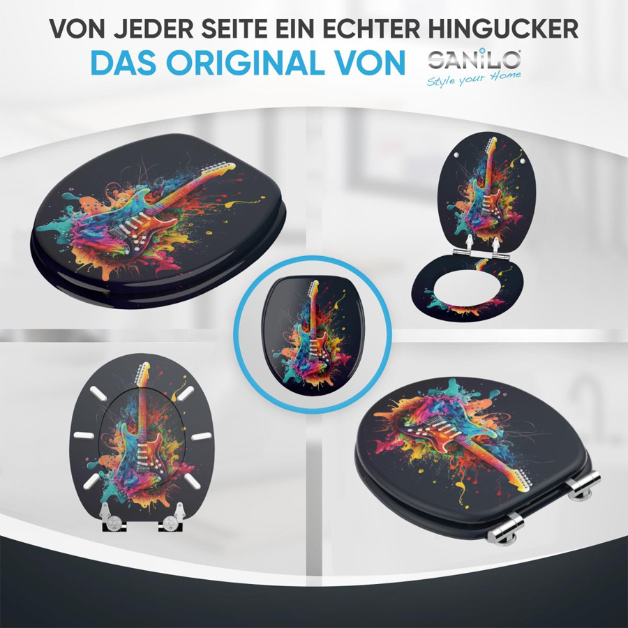 Neue Design-WC-Sitze von Sanilo mit Absenkautomatik